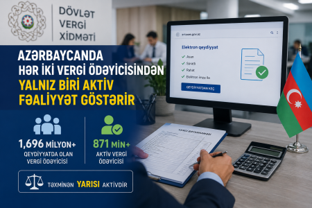 Azərbaycanda qeydiyyatda olan vergi ödəyicilərinin yarıdan çoxu fəaliyyətsizdir - Səbəb